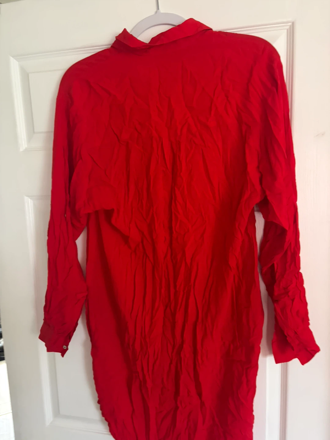 Zara Woman Red Button-Down Shirt