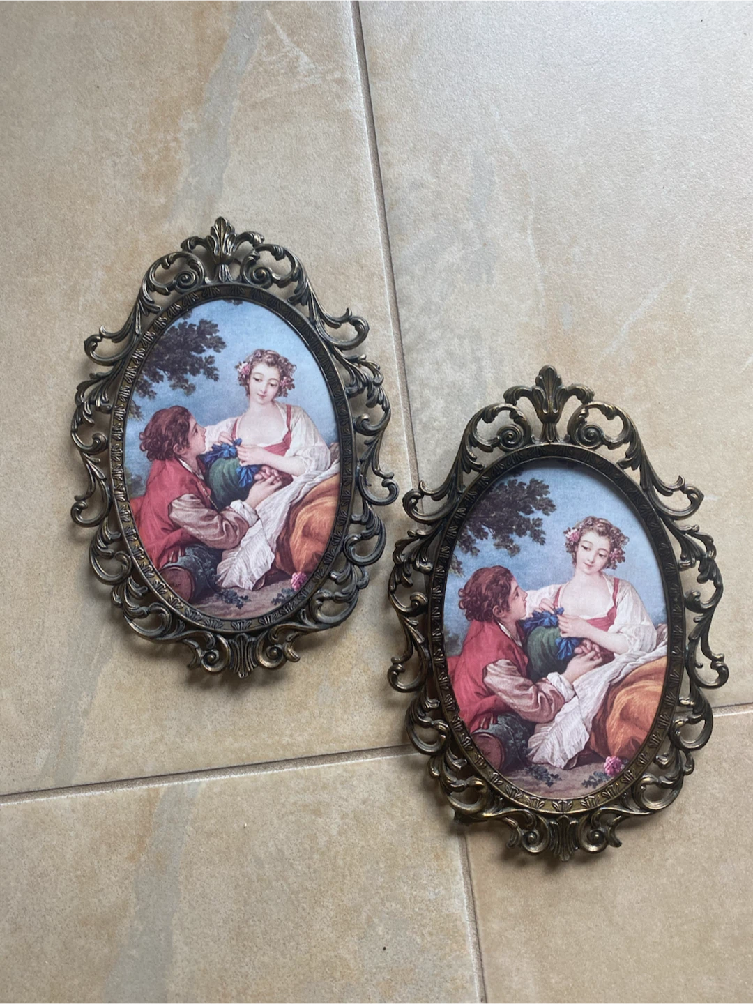 Set of 2 Ornate Rococo Style Wall Plaques