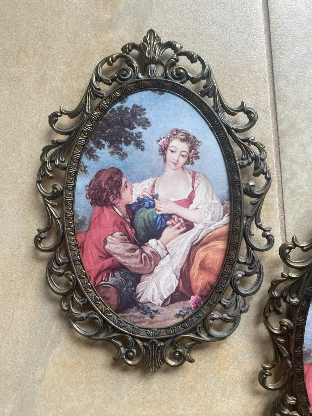 Set of 2 Ornate Rococo Style Wall Plaques - photo 2