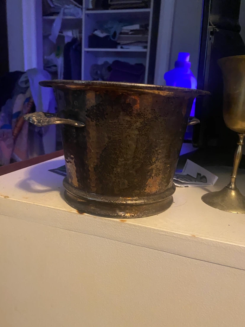 Vintage Metal Goblets and Ice Bucket Set - photo 2