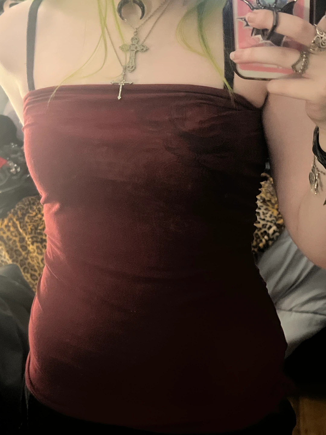 dark red tube top - photo 2