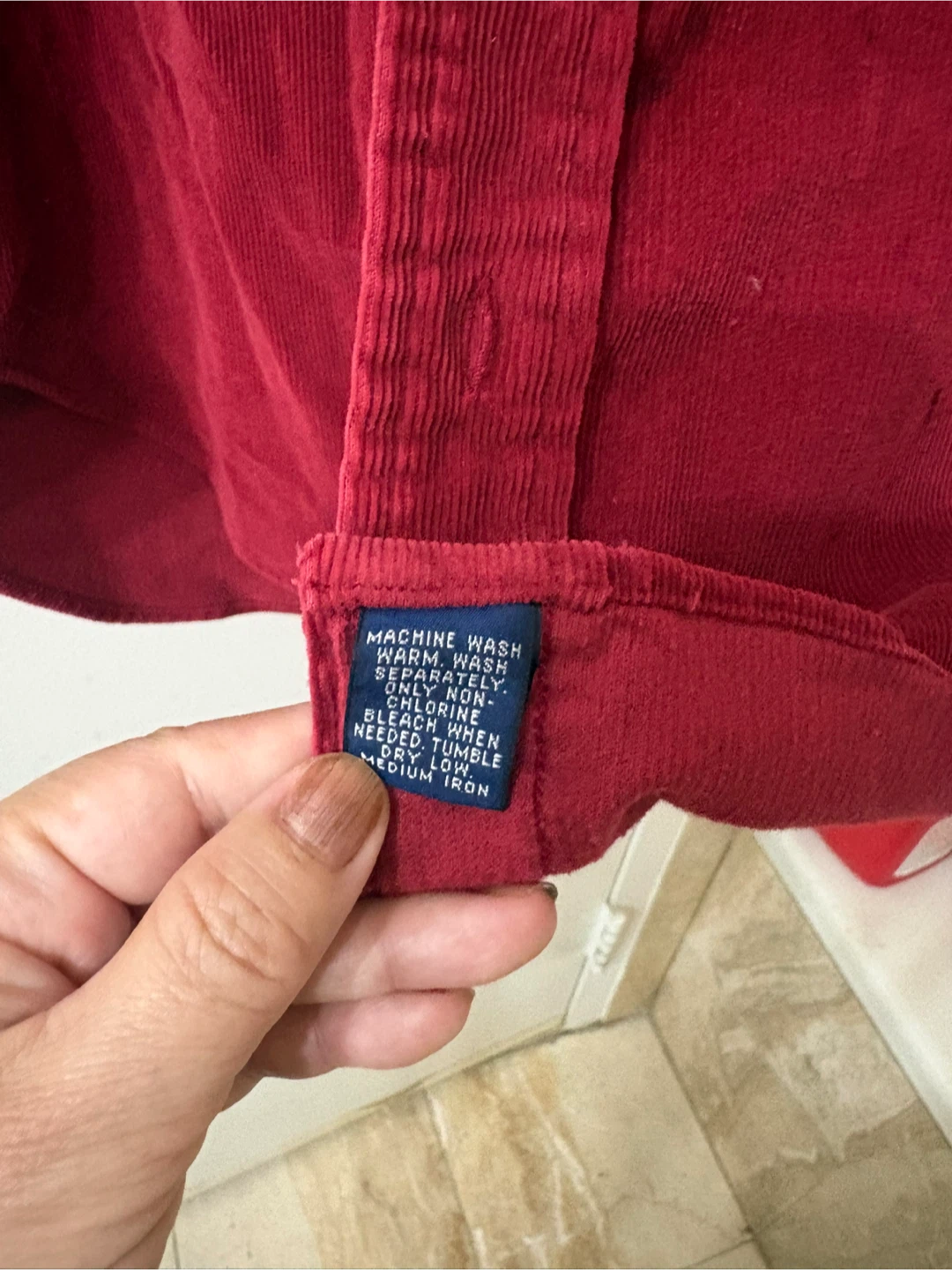 Polo Ralph Lauren Kids Big Boys XL Red Corduroy Shirt Fits Men S - photo 2