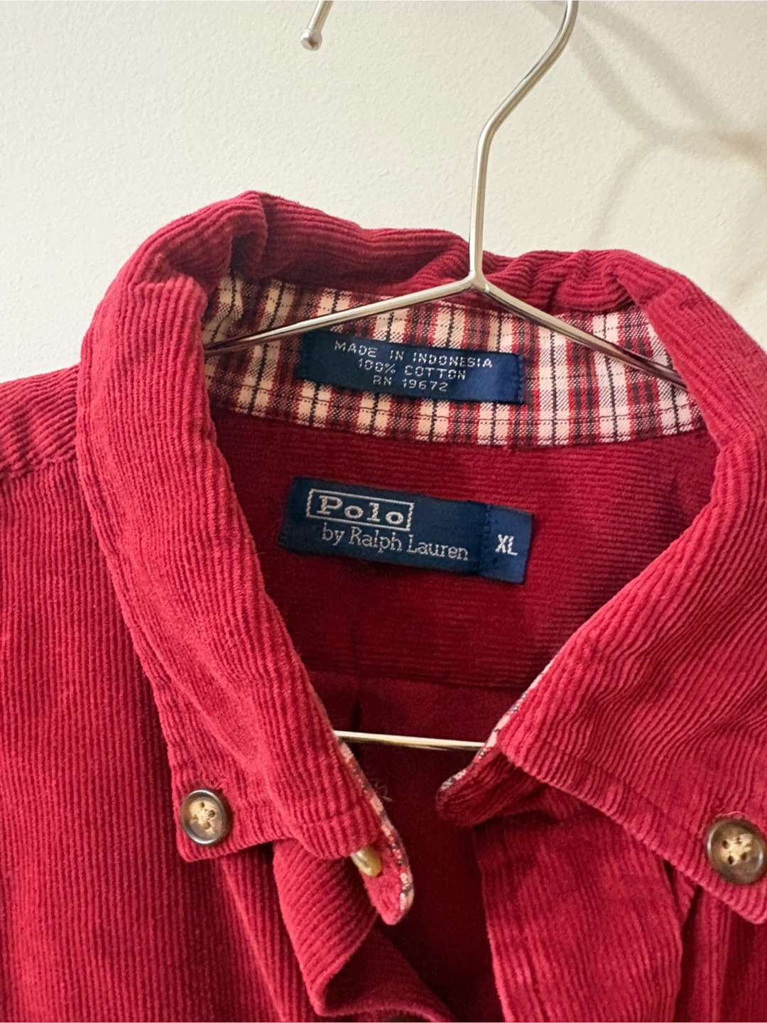Polo Ralph Lauren Kids Big Boys XL Red Corduroy Shirt Fits Men S - photo 3