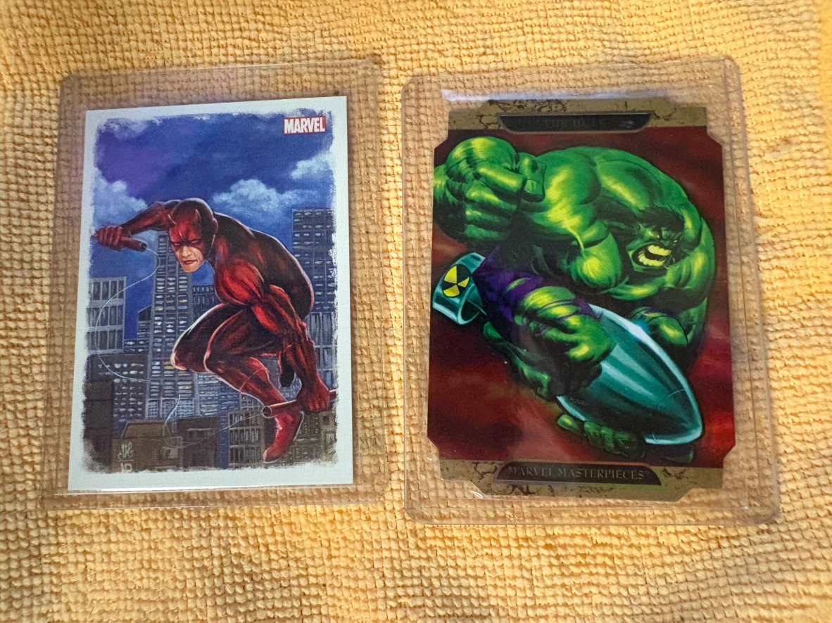 Marvel Masterpieces Trading Cards - Hulk & Daredevil