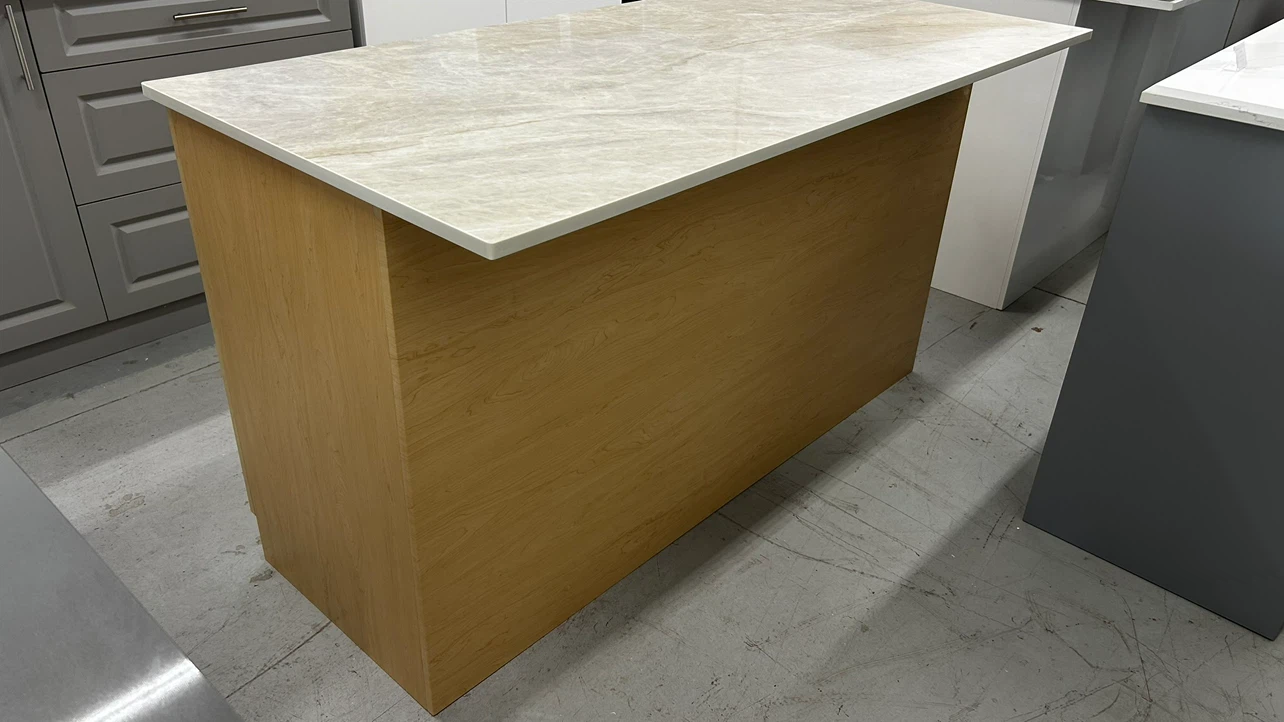 Tajmahal Quartz Countertop Kitchen Island - photo 3