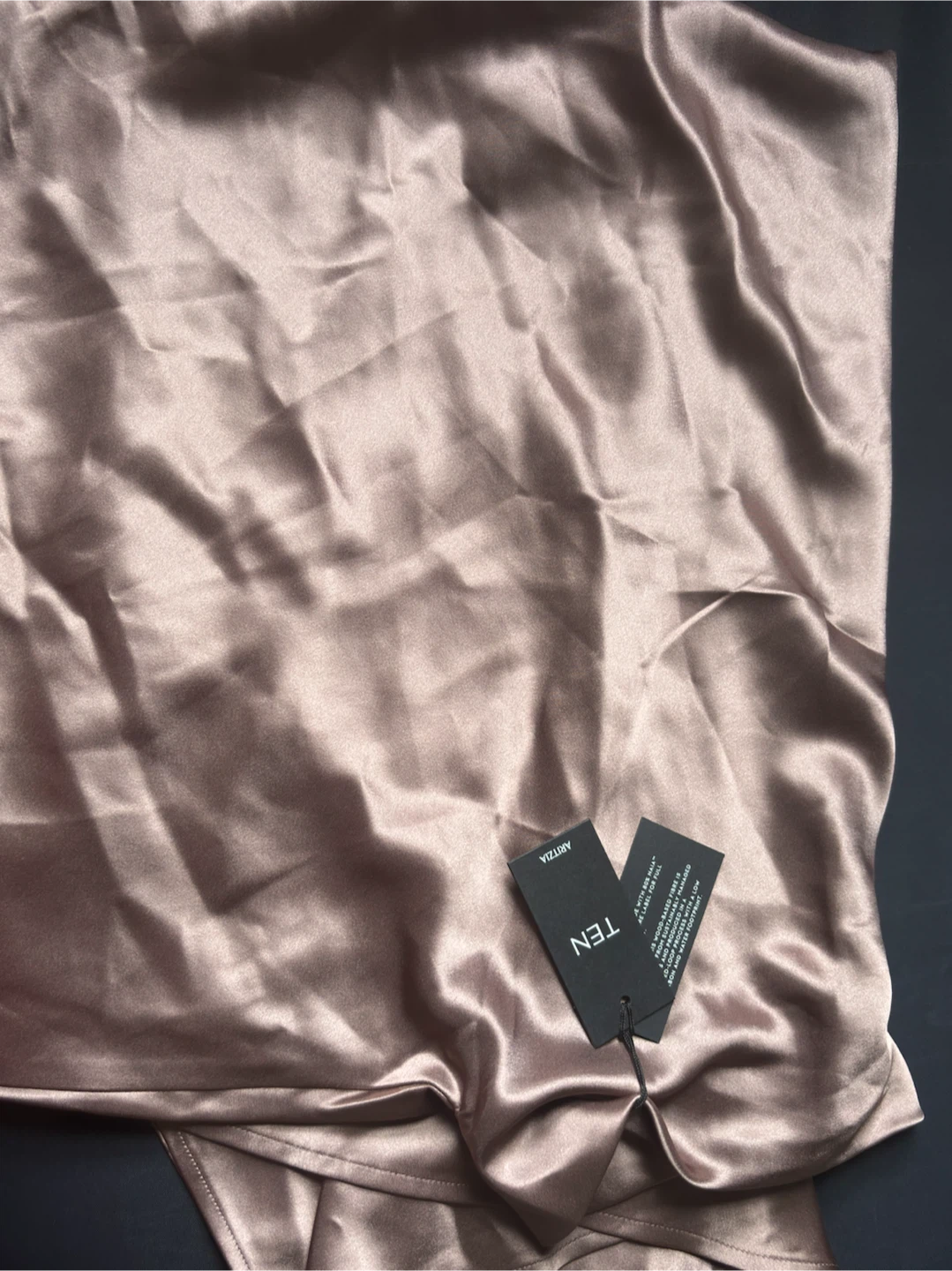 Aritzia TEN Mock-Neck Satin Dress - photo 2