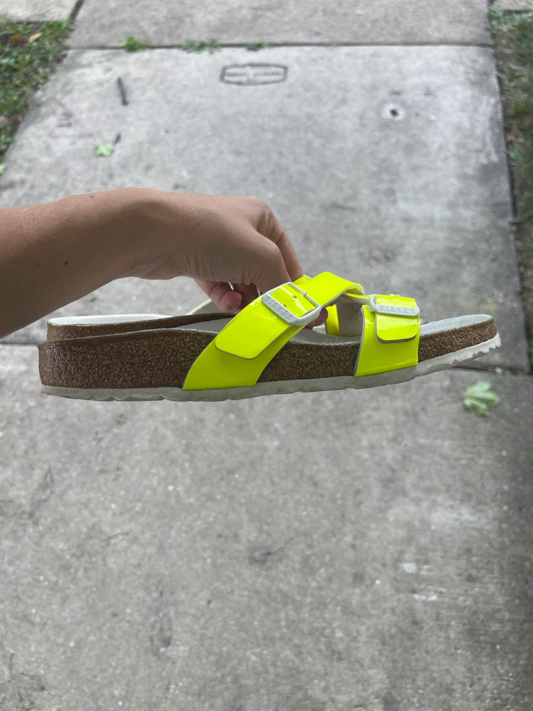 Birkenstock Arizona Sandals Neon Yellow Size 39 - photo 2