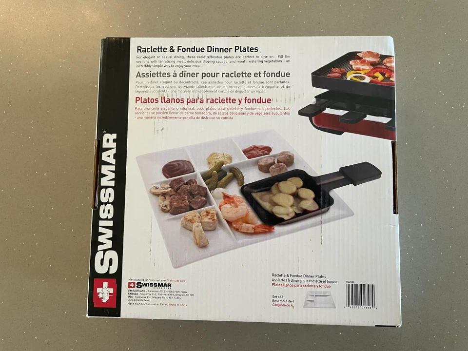 Swissmar Raclette & Fondue Dinner Plates, Set of 4