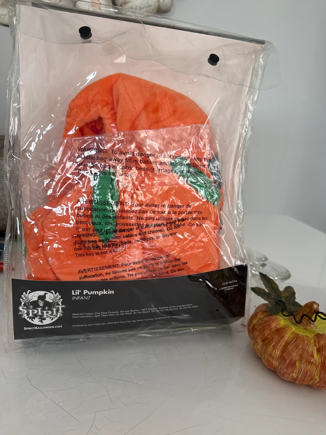 Spirit Halloween Lil' Pumpkin Infant Costume - photo 2