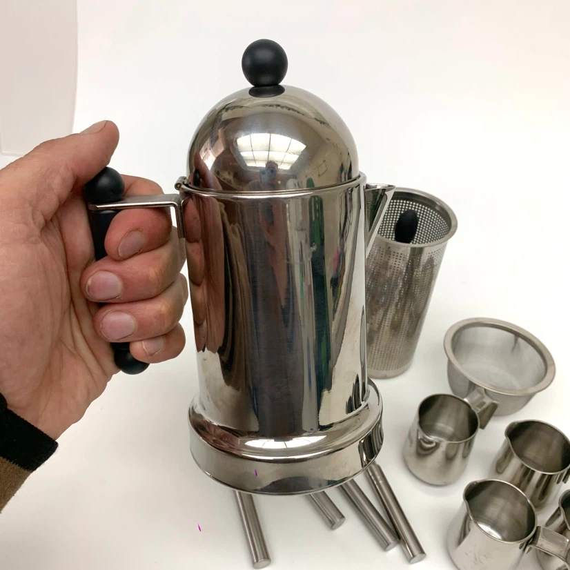 Vintage Stainless Steel Espresso Maker Set - Made in Italy - photo 2