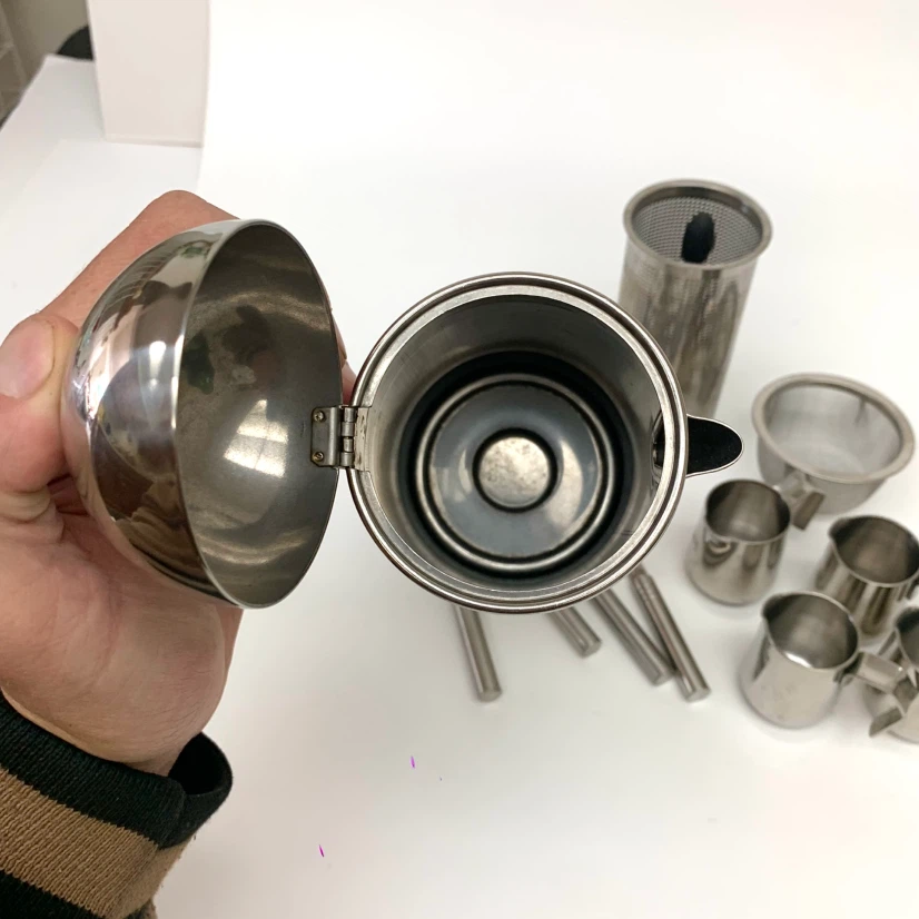 Vintage Stainless Steel Espresso Maker Set - Made in Italy - photo 3