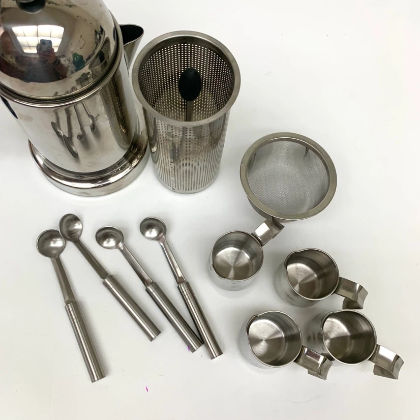 Vintage Stainless Steel Espresso Maker Set - Made in Italy - photo 5