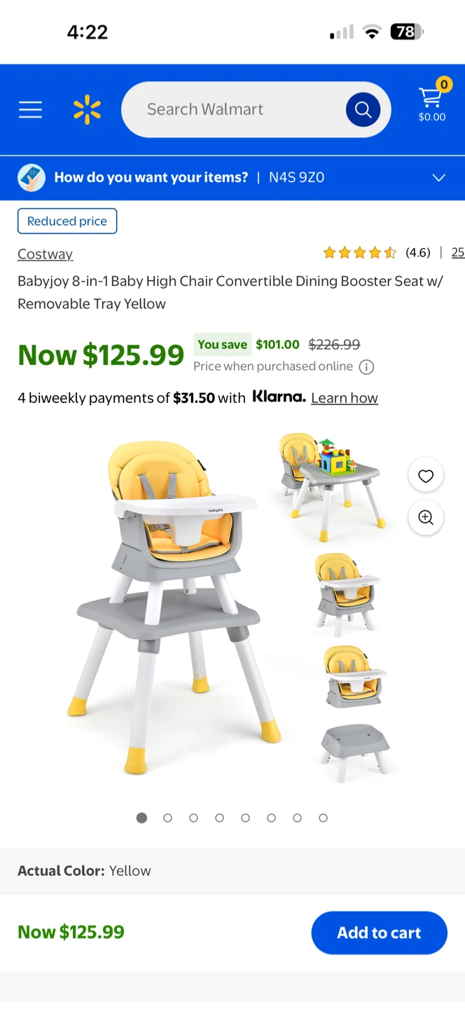 Babyjoy 8-in-1 High Chair Convertible Dining Booster Seat