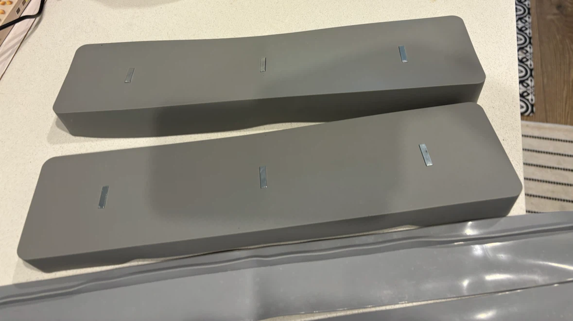 Grey Oven Mat Strips and Metallic Spice Holders - photo 5