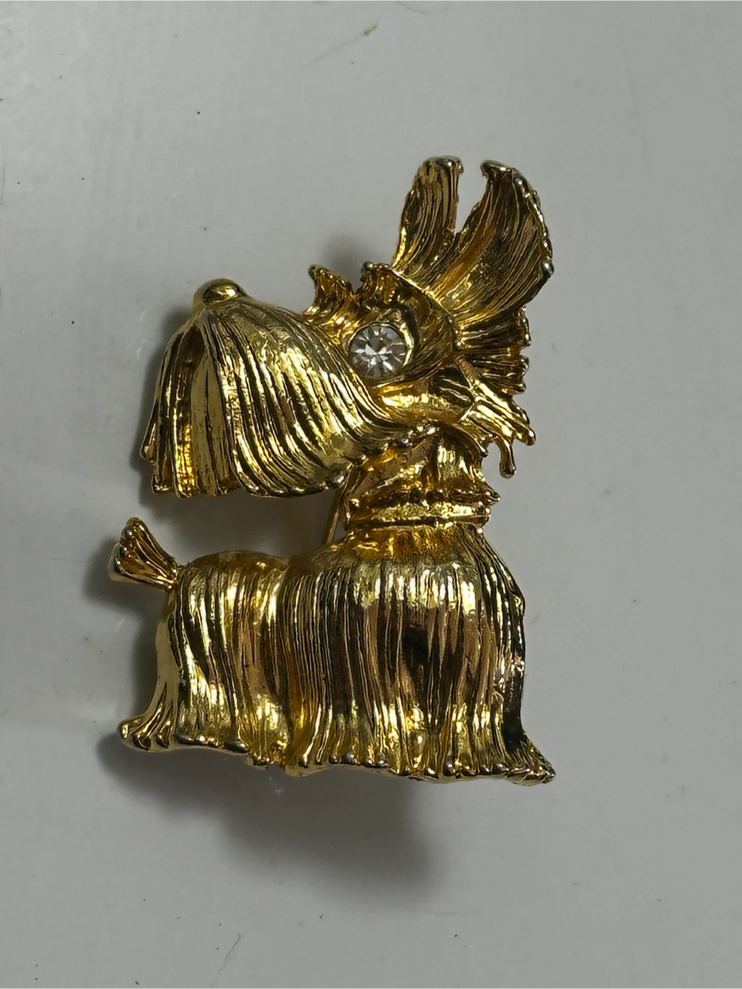 Vintage Gold tone Scottie dog brooch