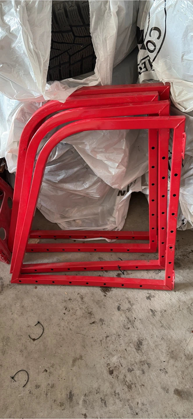 Wall mounted Adjustable Width Tire Rack in Red x2 - photo 2