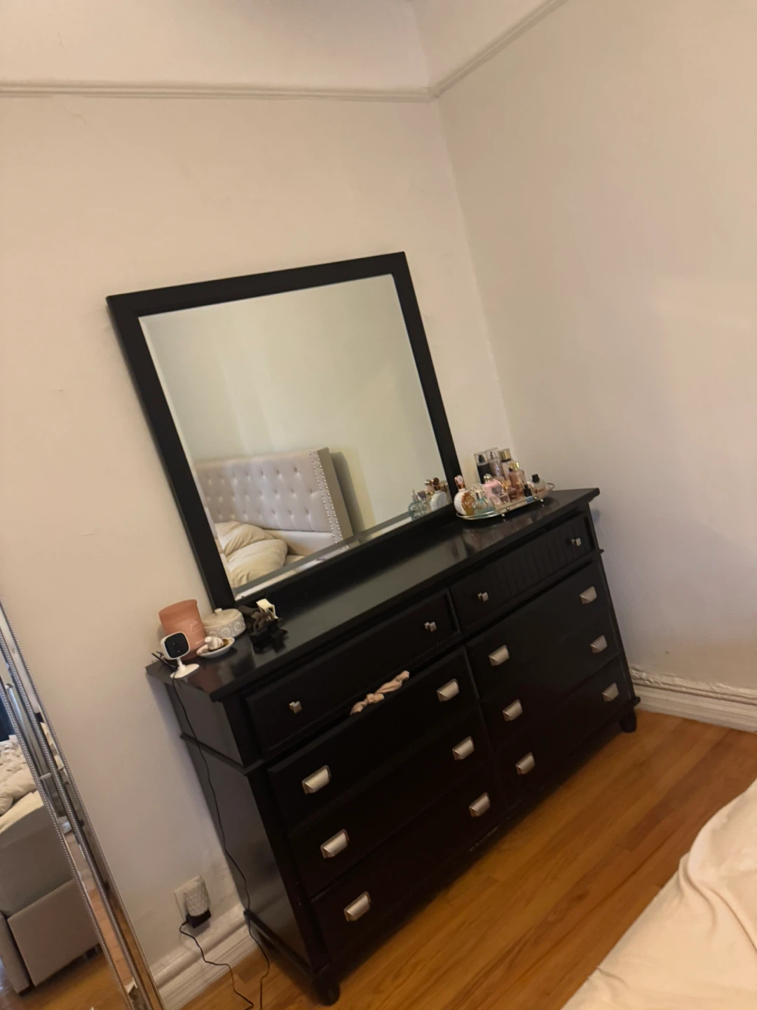 Black Wooden Bedroom Dresser with Matching Dresser & Nightstand - photo 2