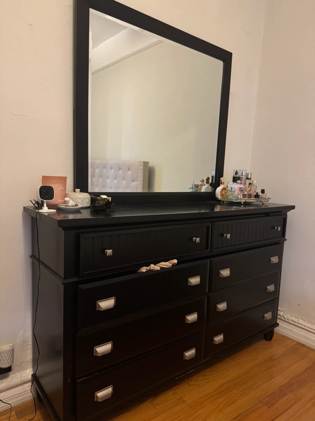 Black Wooden Bedroom Dresser with Matching Dresser & Nightstand - photo 3