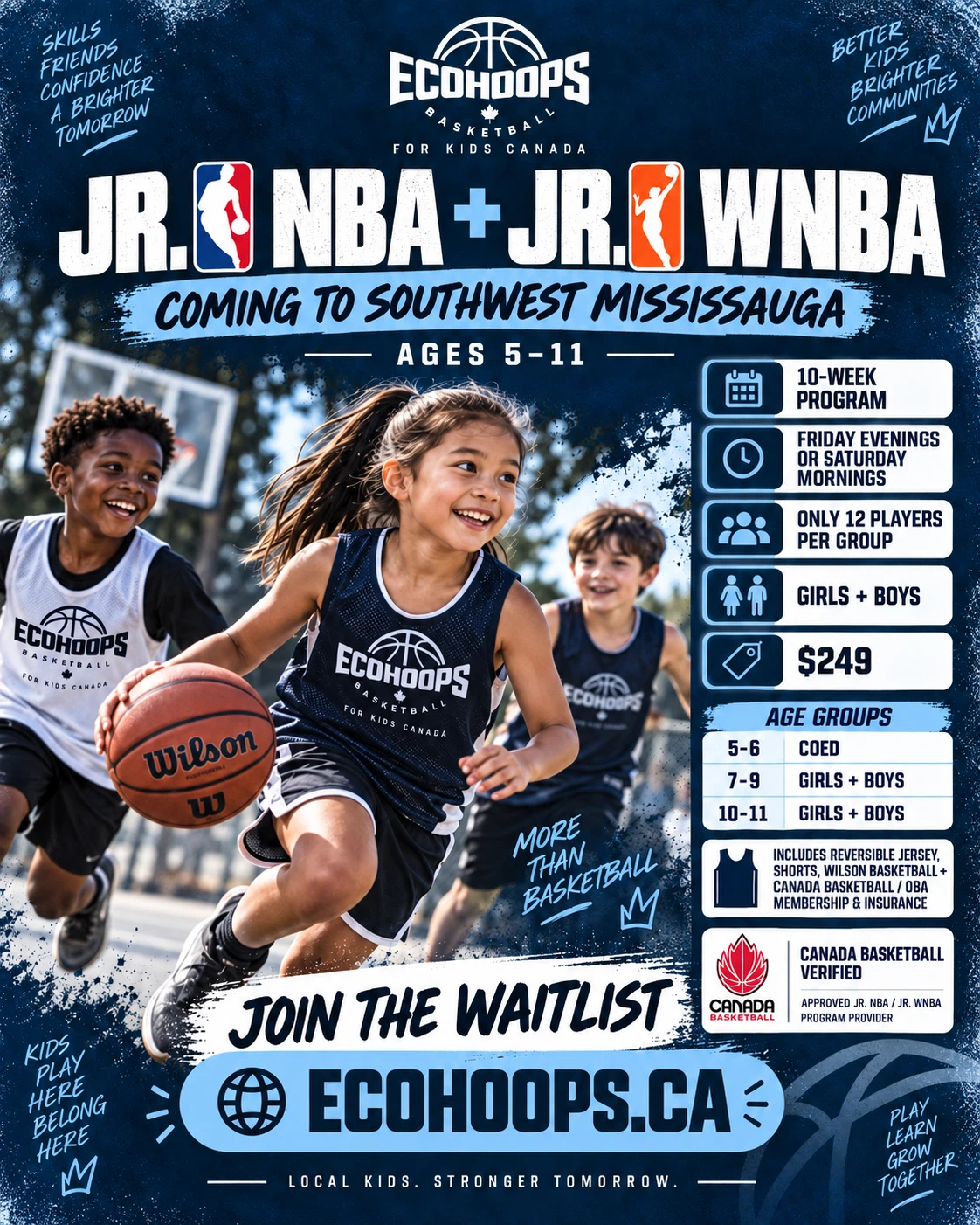 🏀 Jr. NBA & Jr. WNBA Basketball Coming to Southwest Mississauga