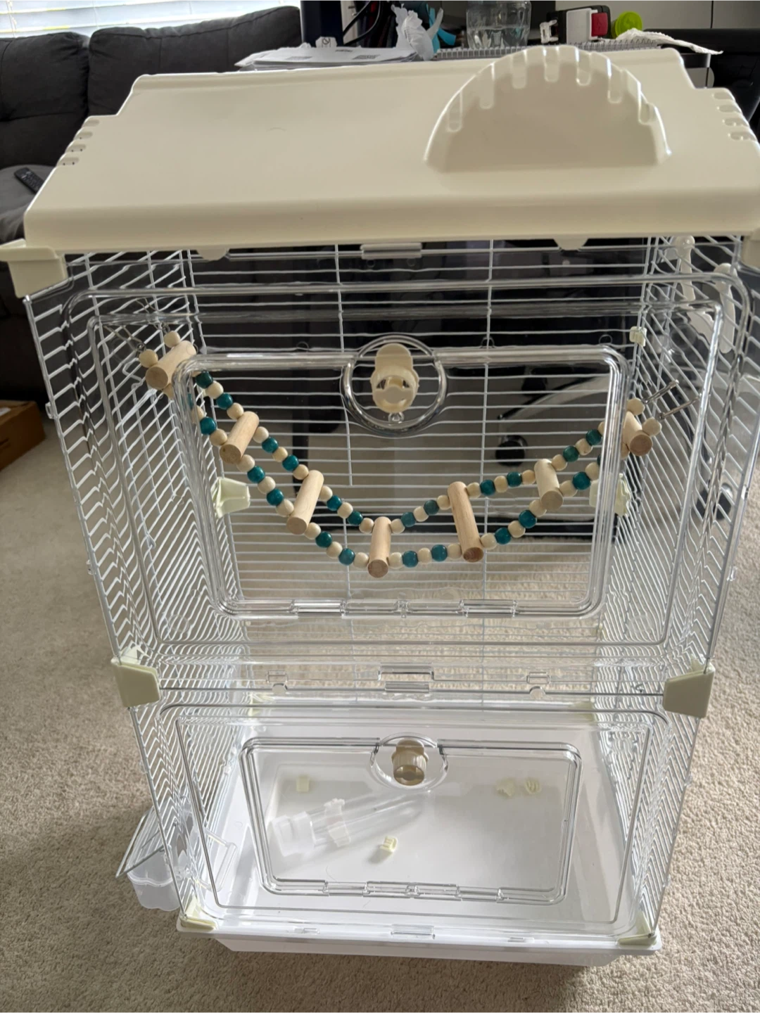 NOVOTO Large Clear View Bird Cage – For 1-2 Birds