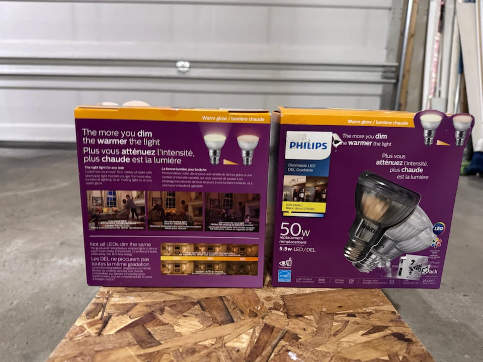 Philips Warm Glow Dimmable LED Light Bulbs