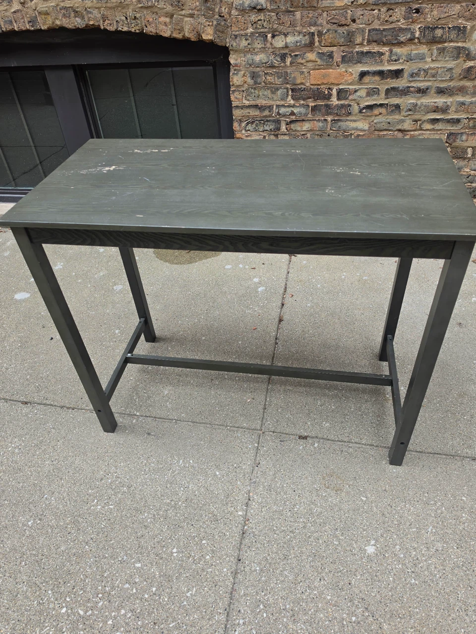 Gray pub height Table