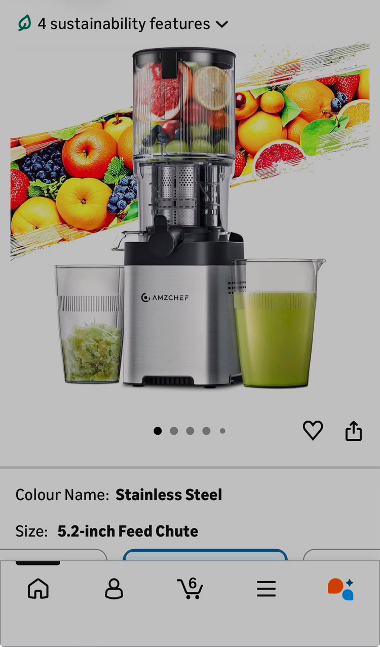 AMZCHEF Stainless Steel Juicer