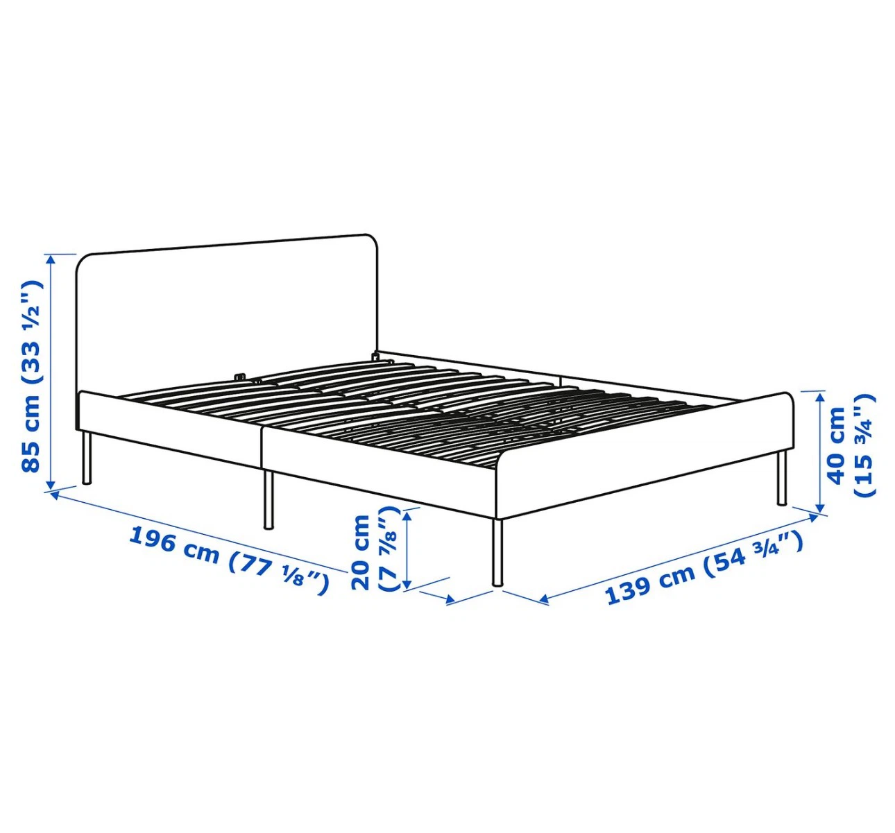 Queen bed and mattress IKEA - photo 4