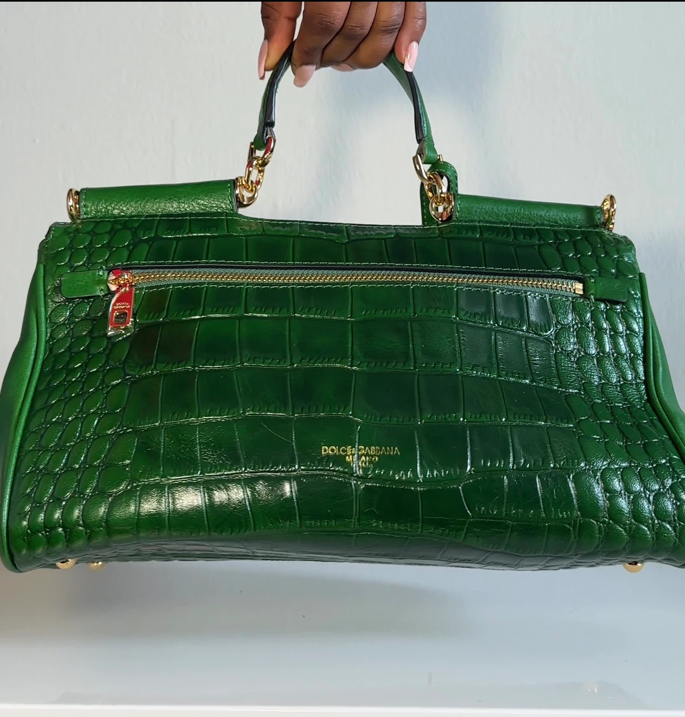 Dolce & Gabbana Miss Sicily Green Crocodile Bag - photo 2