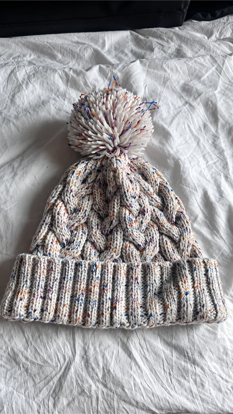 Speckled Knit Beanie with Pom Pom - photo 2