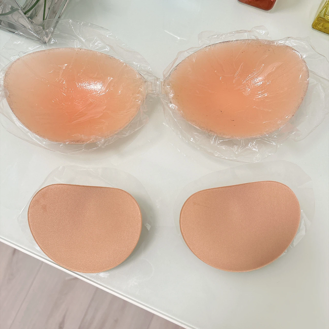2 Silicone Bra Inserts Nipple Covers - photo 2