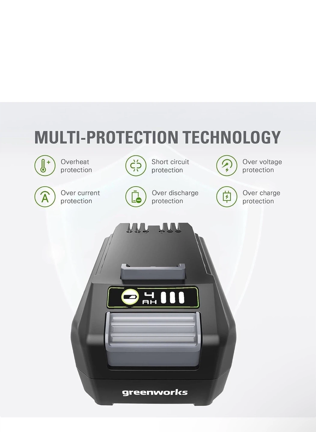 Greenworks 24V MAX 4.0Ah Lithium-Ion Battery - photo 5