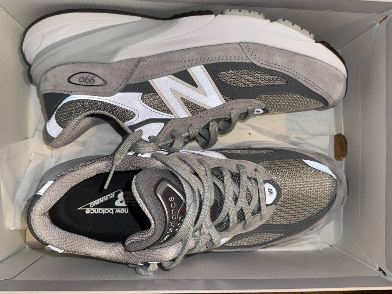 New Balance 990v6 Grey Sneakers Size 9.5 - photo 2