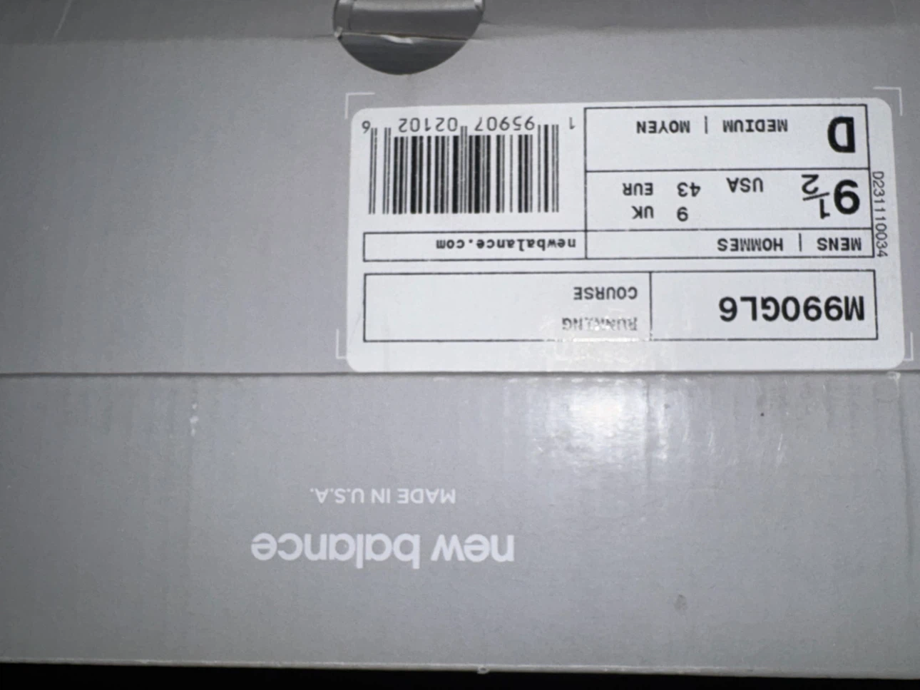 New Balance 990v6 Grey Sneakers Size 9.5 - photo 3