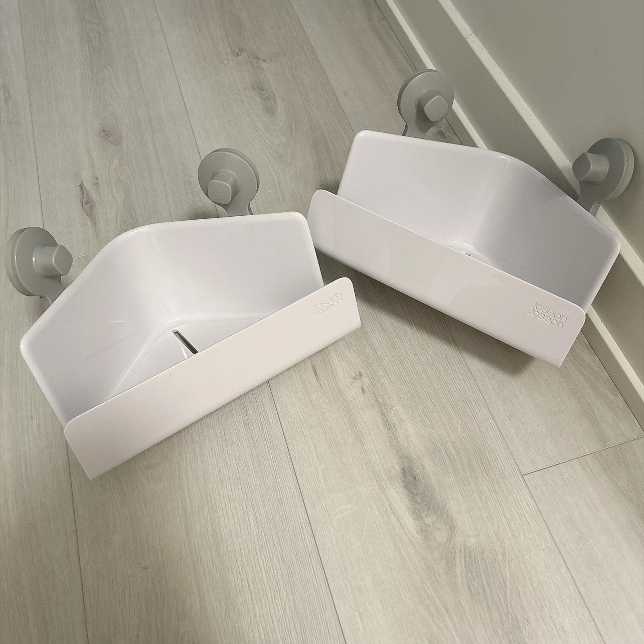 Joseph Joseph EasyStore Corner Shower Caddy, 2 Pack, White - photo 3
