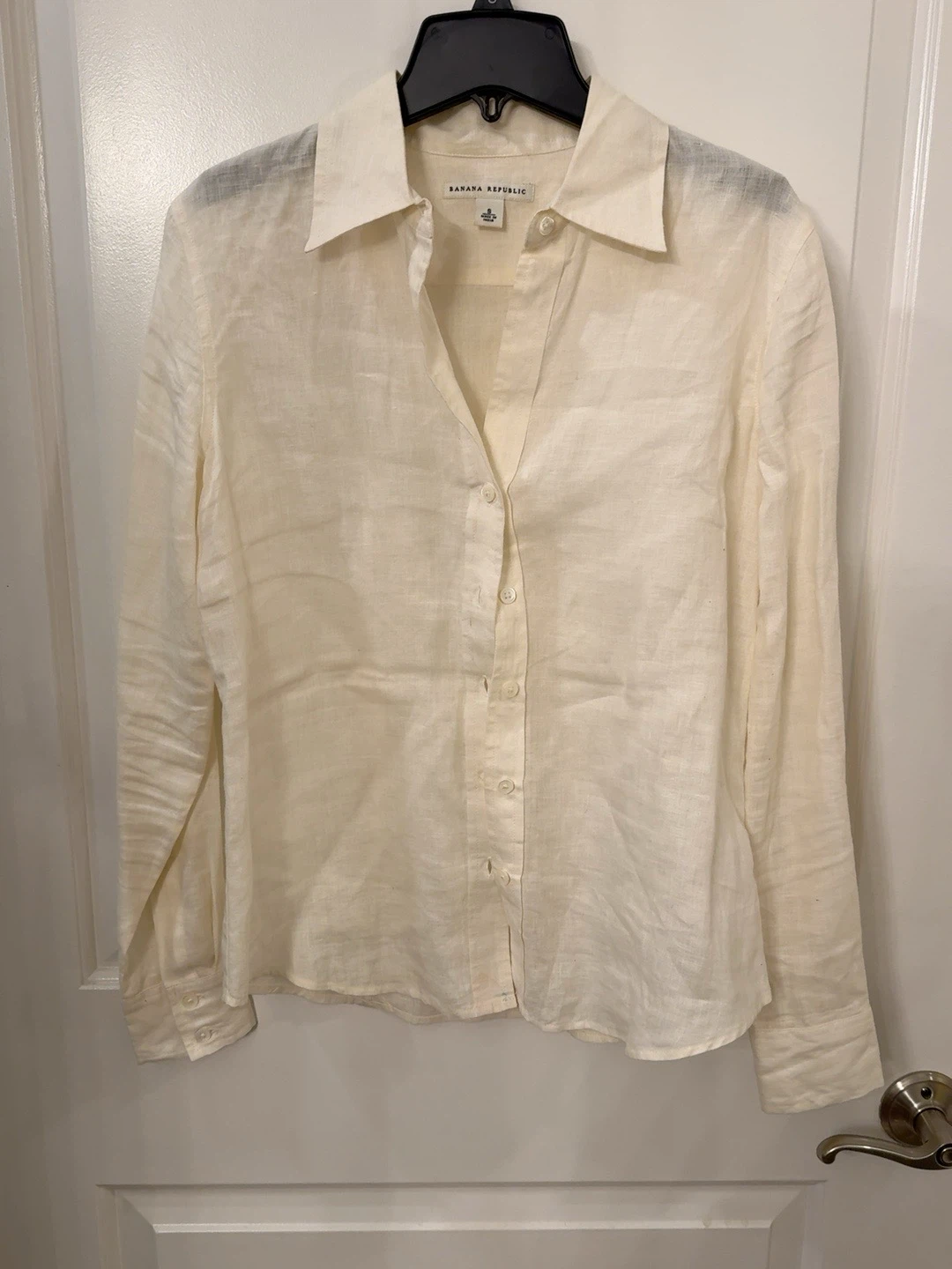 Banana Republic 100% Linen Button-Down Shirt – Size Small