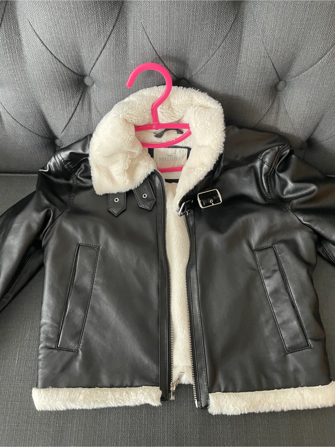 Hollister Black Faux Leather Jacket - photo 3