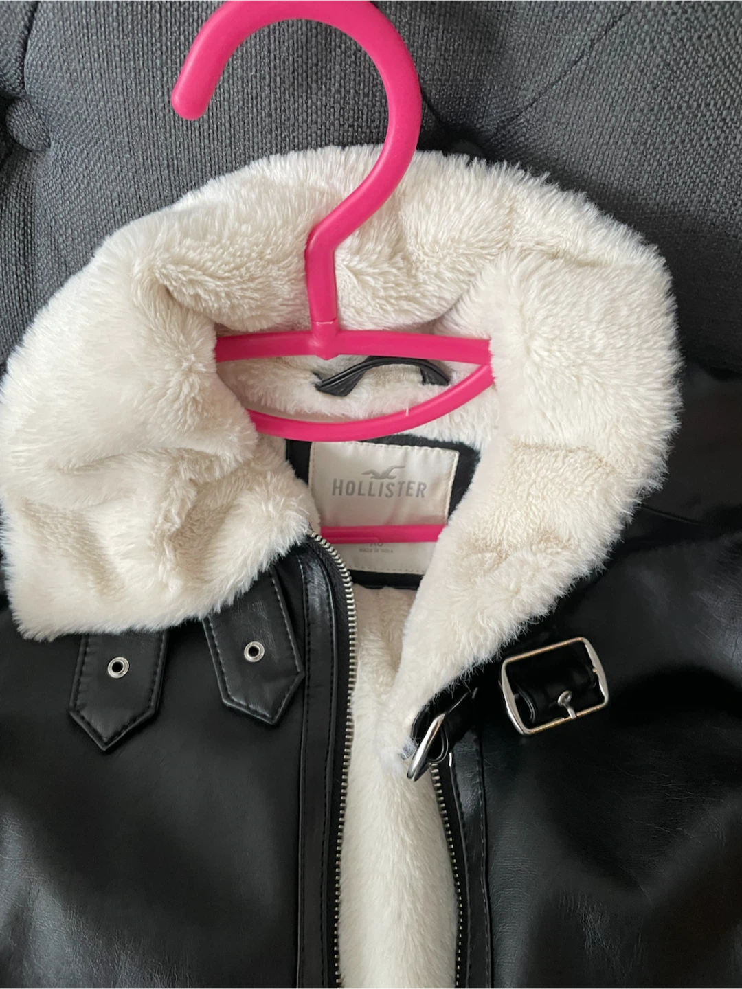 Hollister Black Faux Leather Jacket - photo 4