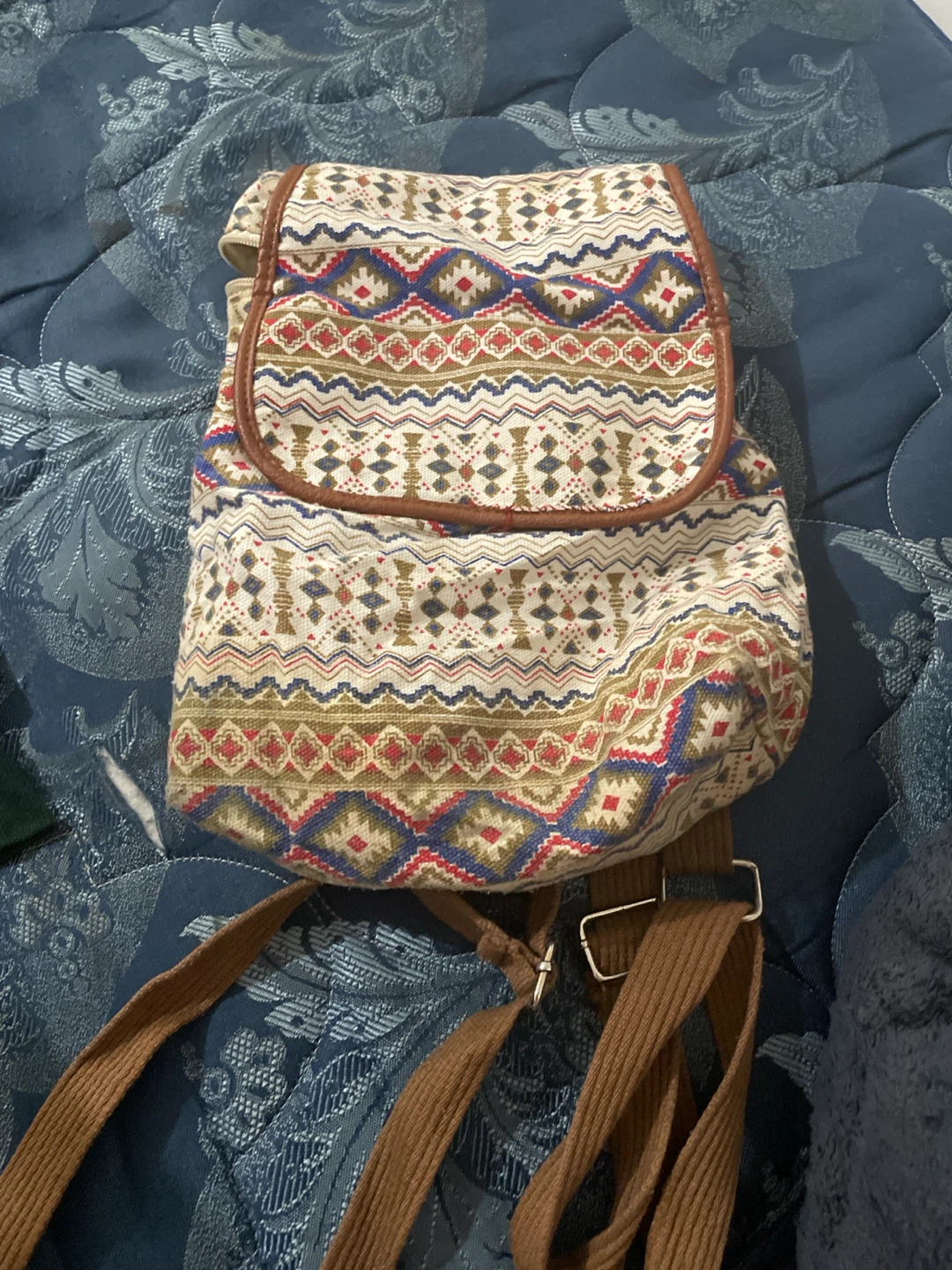 Tribal Pattern Canvas Backpack