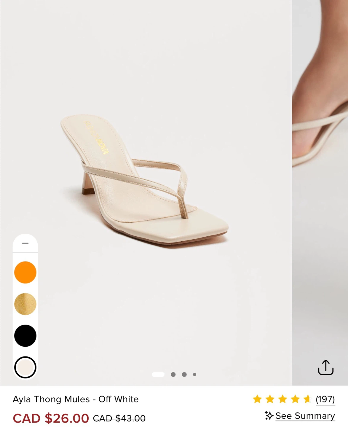 Fashion nova Thong Mules - Off White