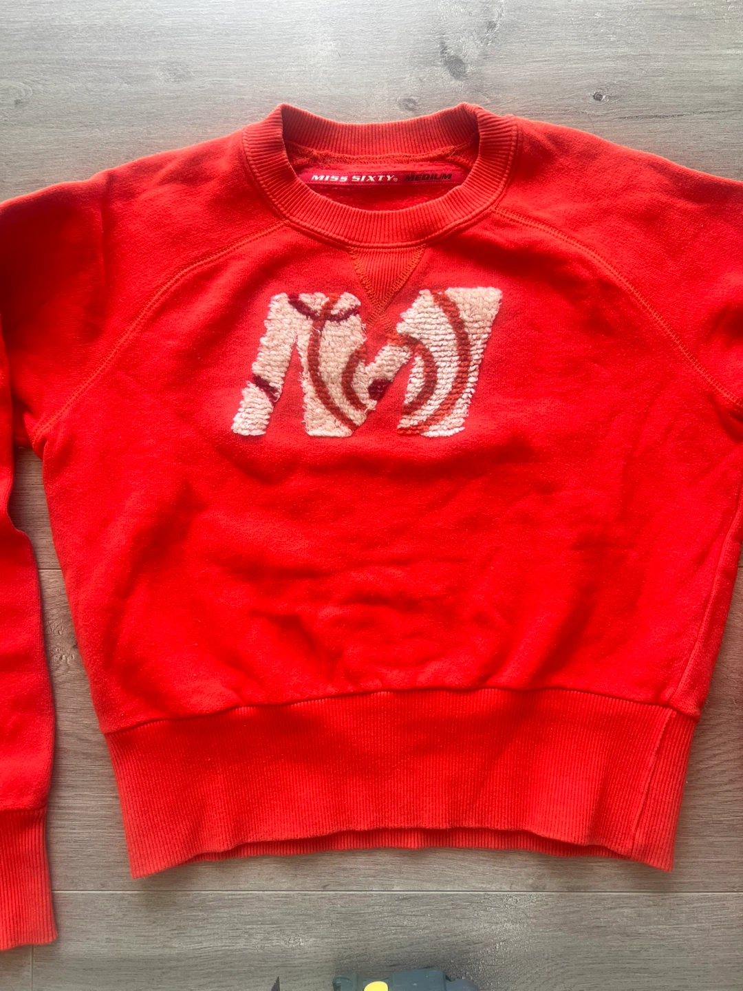 Miss Sixty M Red Orange Pullover Sweatshirt