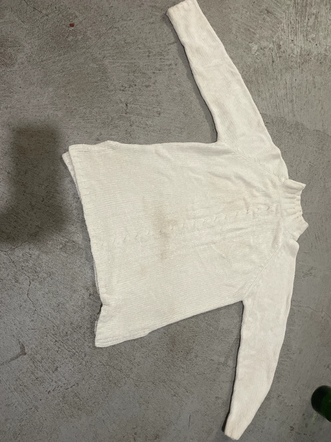 Cream Cable Knit Mock Neck Sweater