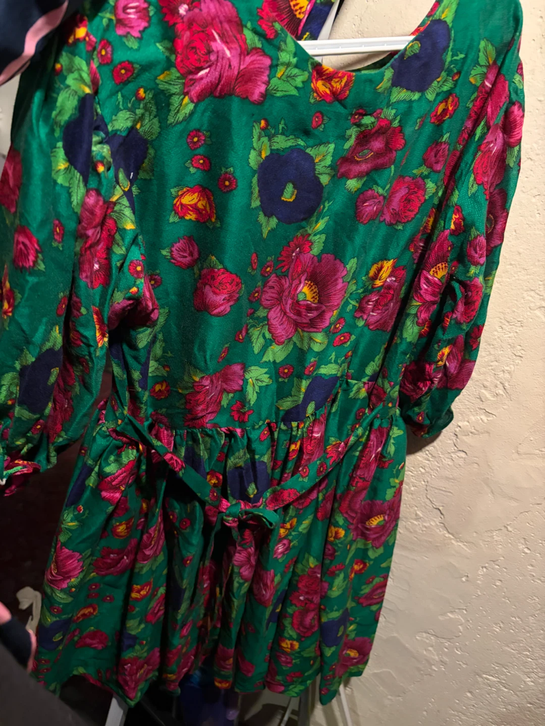 Vintage Floral Green Dress - photo 2