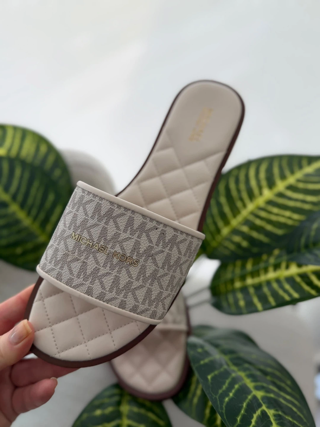 Michael Kors MK Logo Slide Sandals