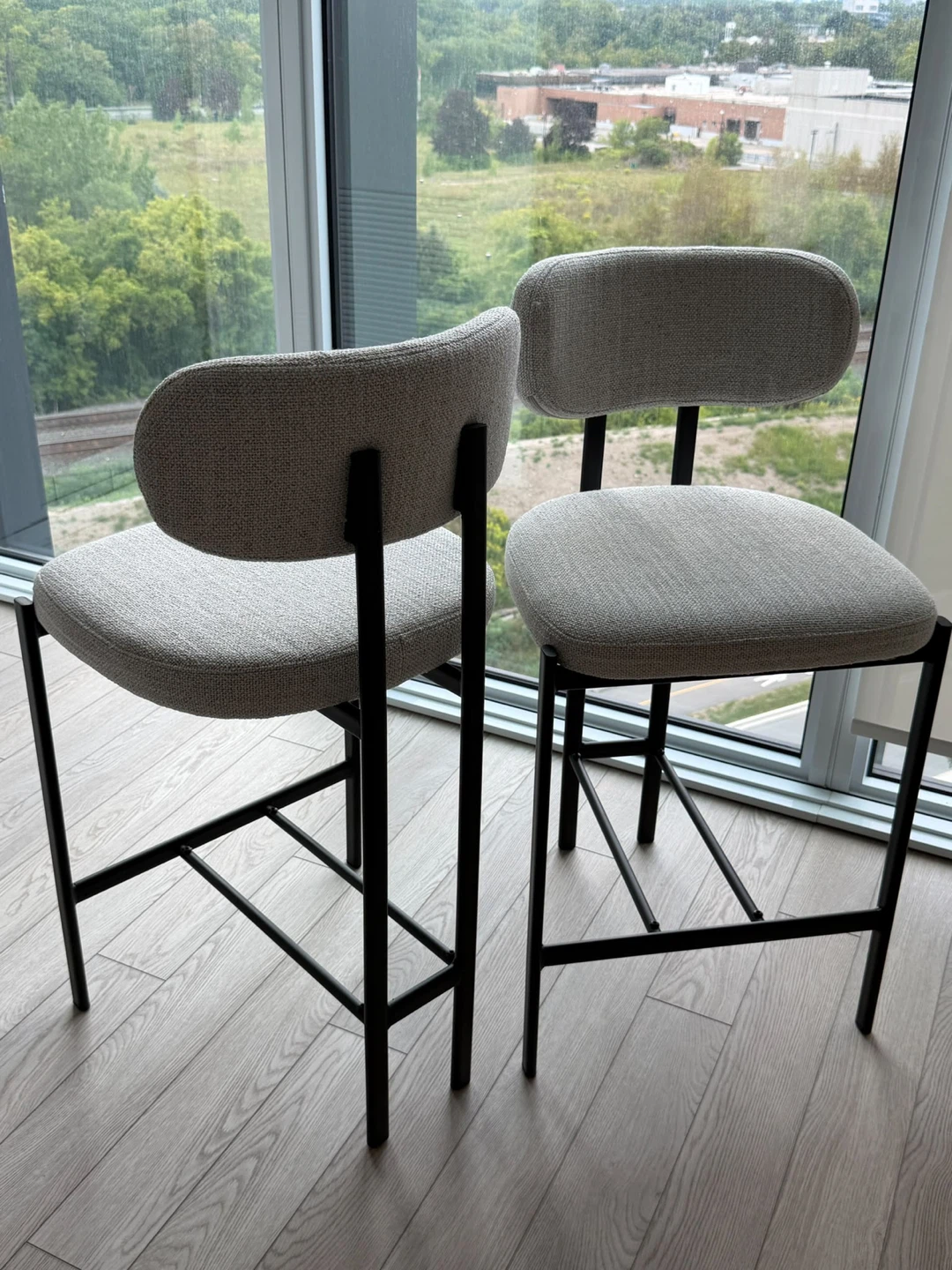 Upholstered Bar Stools (Set of 2)Free Delivery