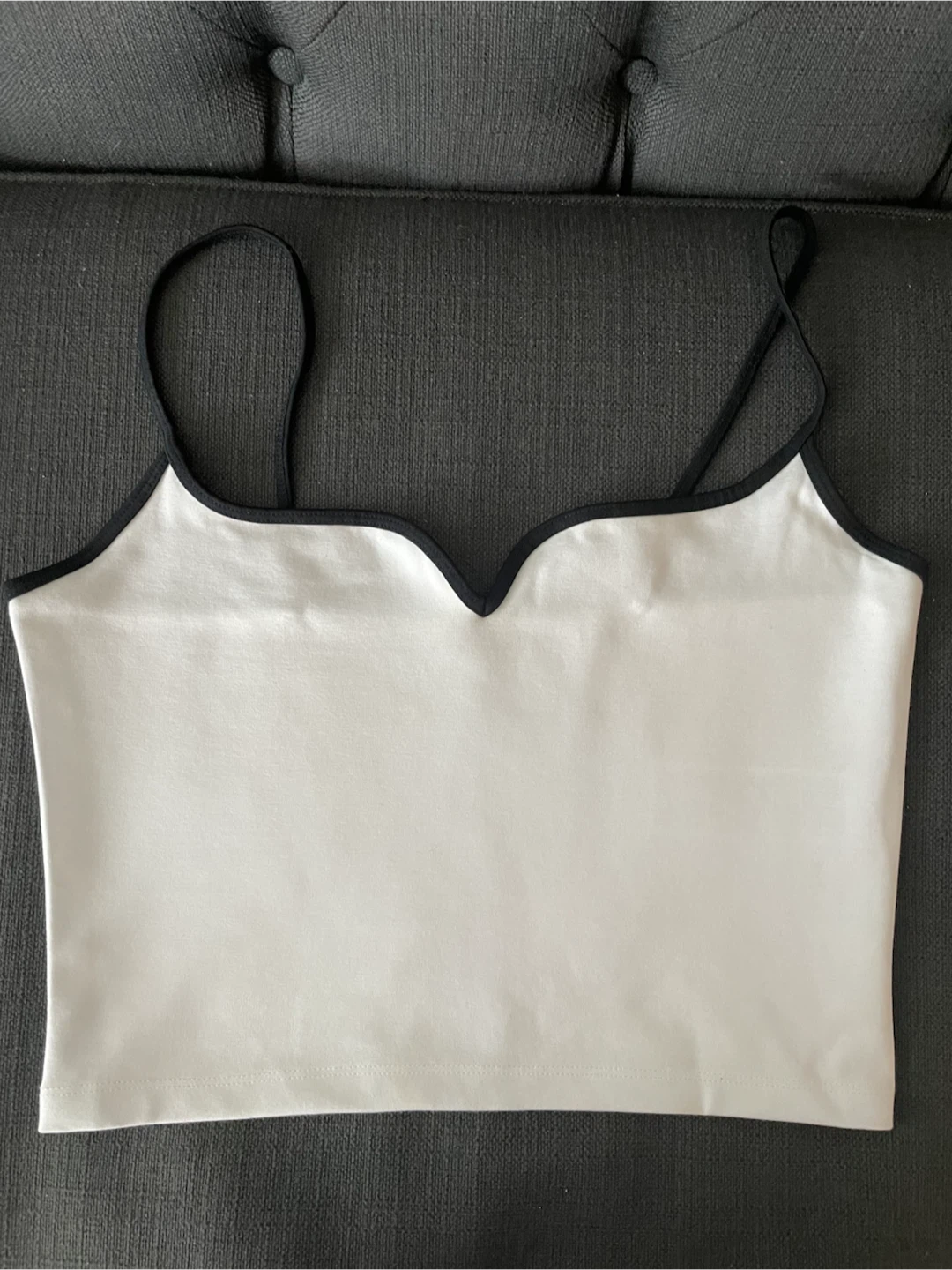 Abercrombie & Fitch White Cropped Camisole Top