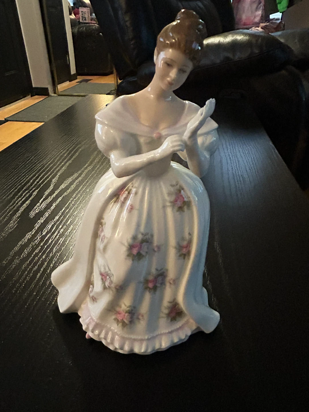 Porcelain Figurine Lady with Flowers