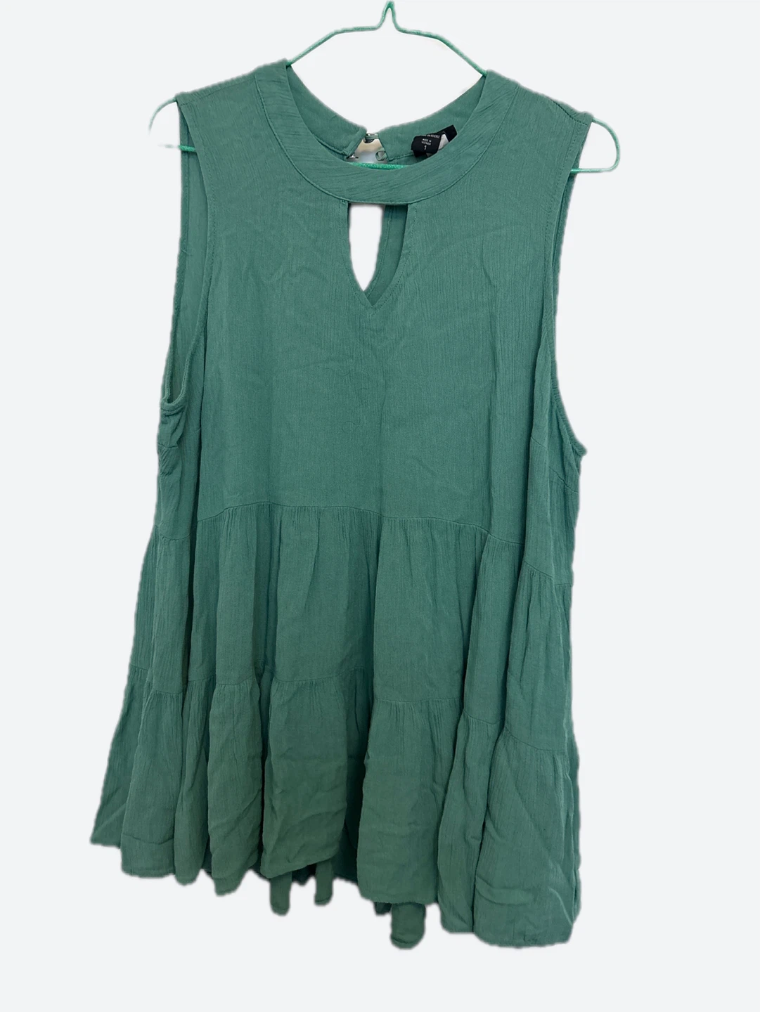 Torrid Green Tiered Sleeveless Top