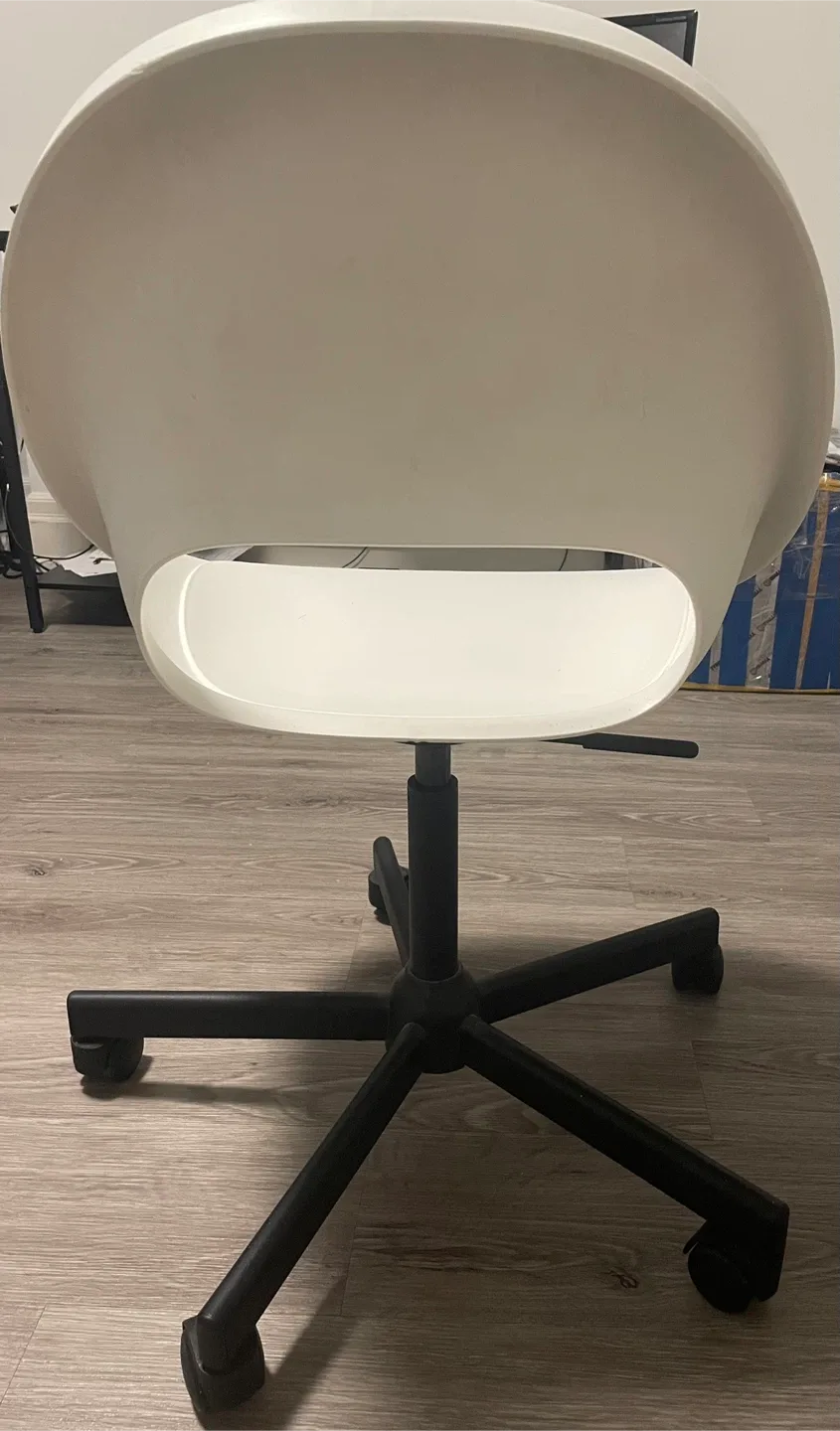 Modern White Swivel Office Chair - photo 2