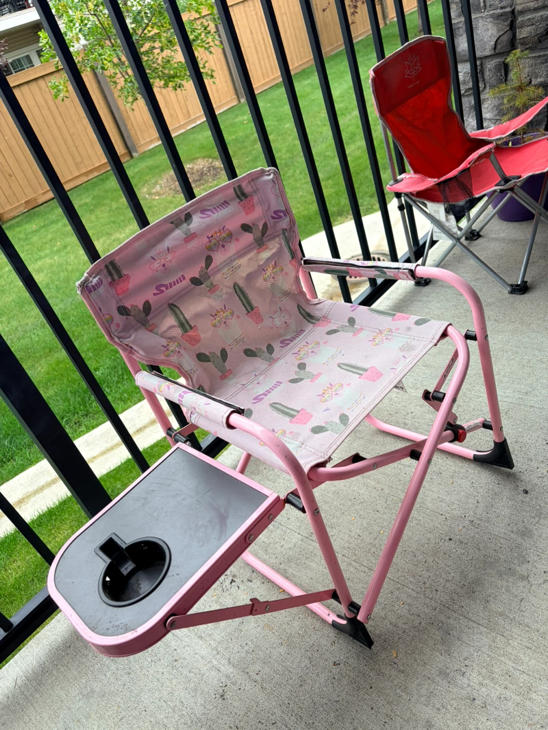 Foldable Kids Camping Chair with Cup Holder and Tray - photo 3
